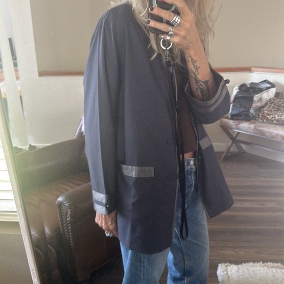 Asian Gray Mandarin Collar Jacket light weight medium - Picture 8 of 10